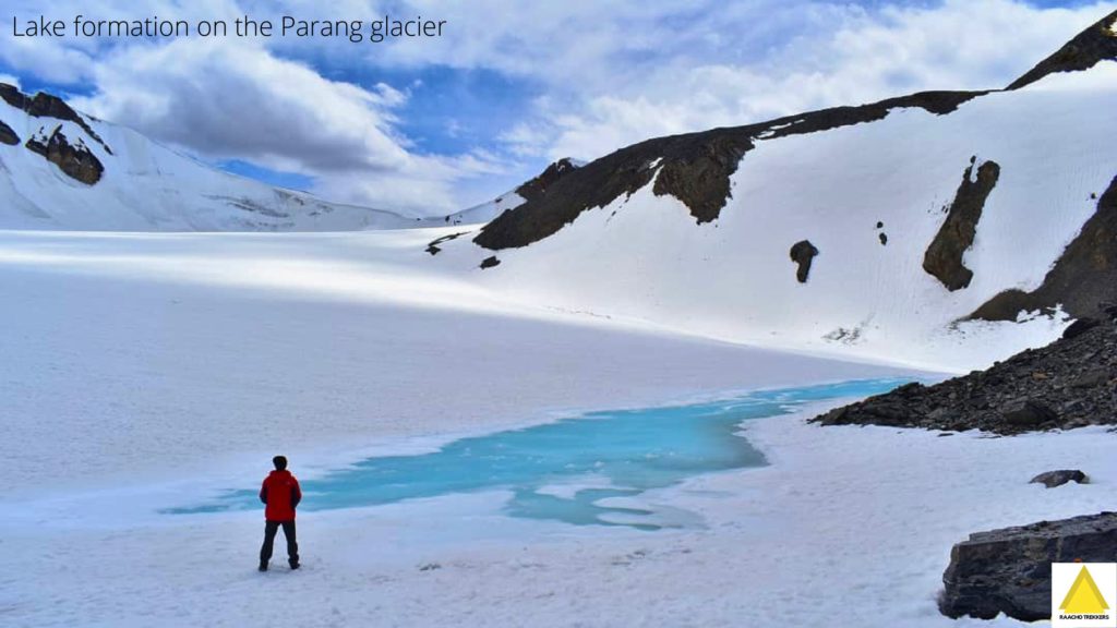 A small glacial lake on Parang-La glacier
