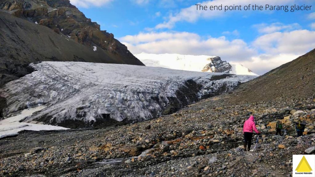 Ablation and moraine zone of Parang La glacier