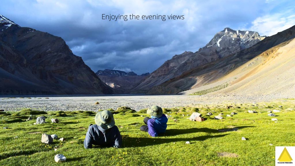 Evening at a campsite on Parang La trek route