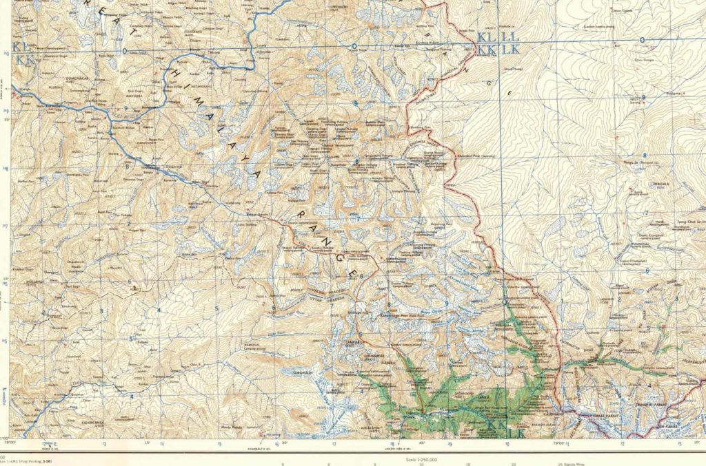 Lamkhaga pass trek route by Leomann maps