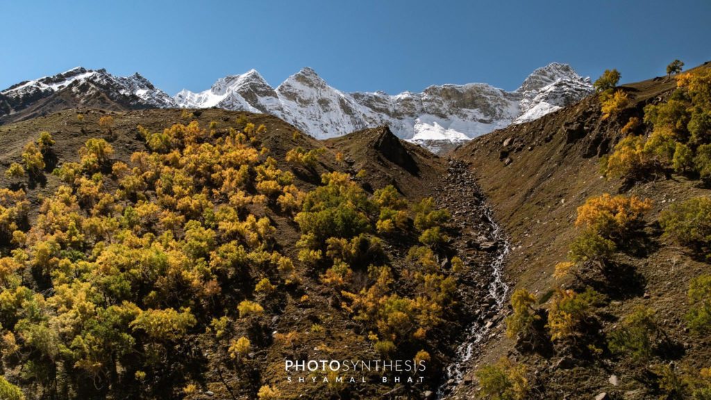 Autumn landscape of the Baspa valley