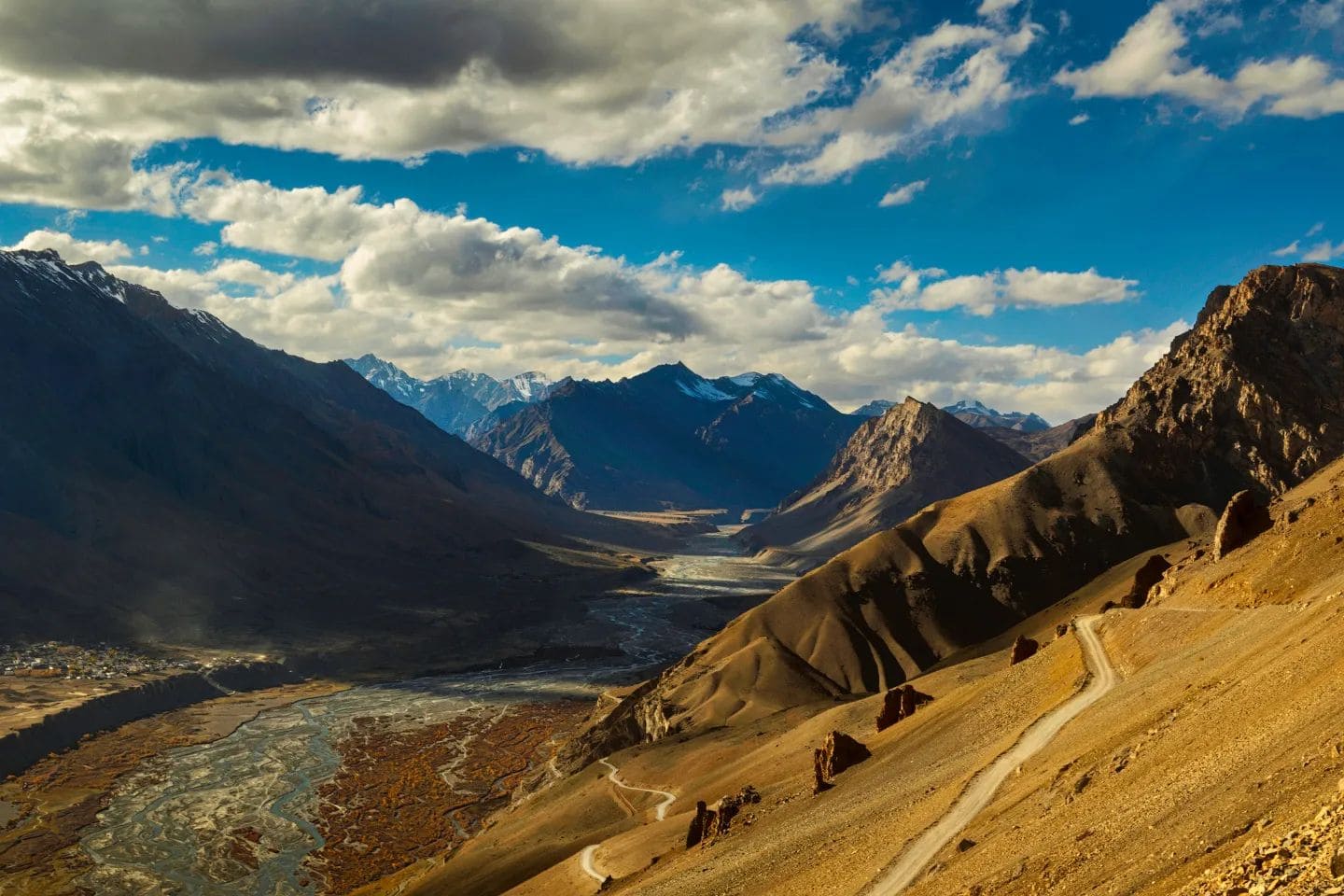 Spiti valley during autumn time