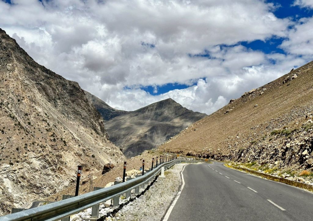 A section of Spiti highway near before Nako village