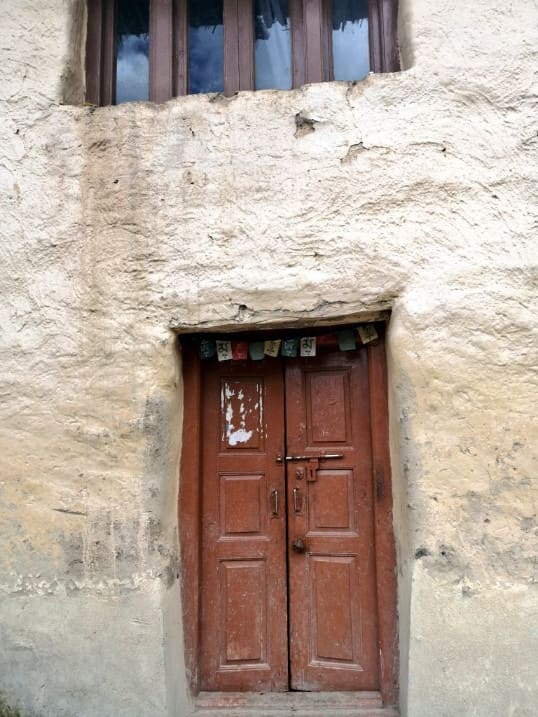 A door of a home in Charang