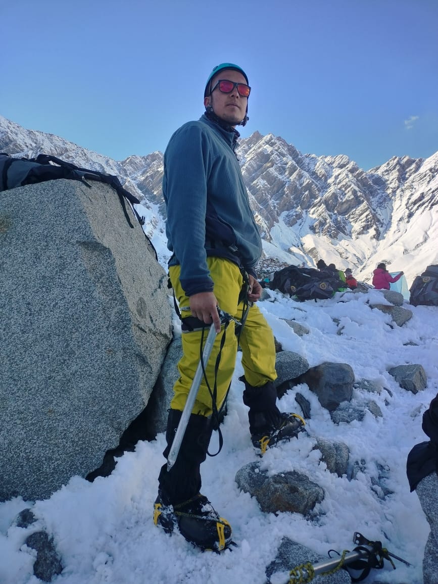 Mountaineer Prajwal at Beas Kund Glacier