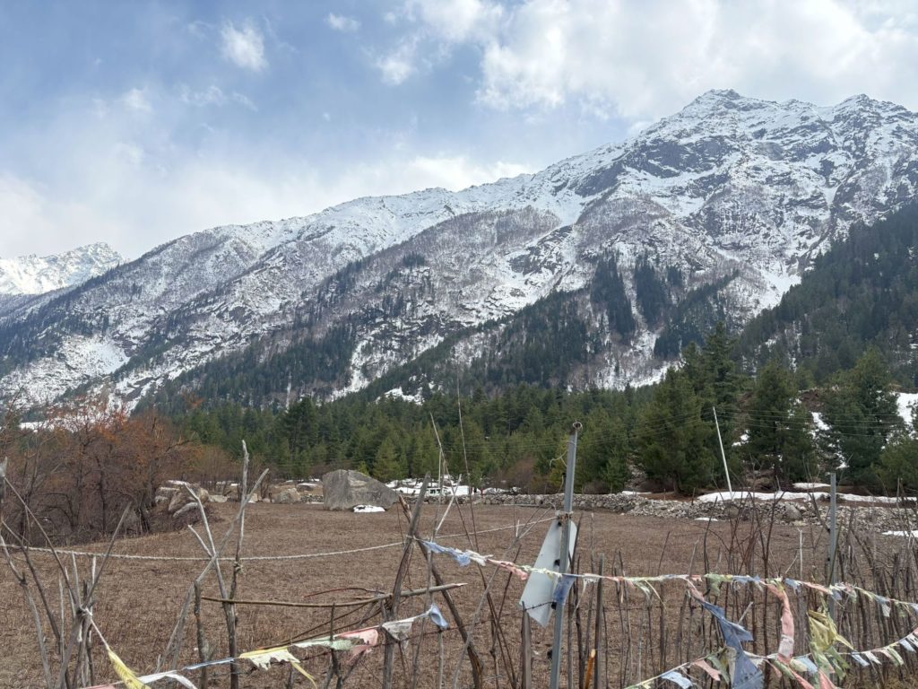 Fields of Rakcham villagers on left bank of Baspa river