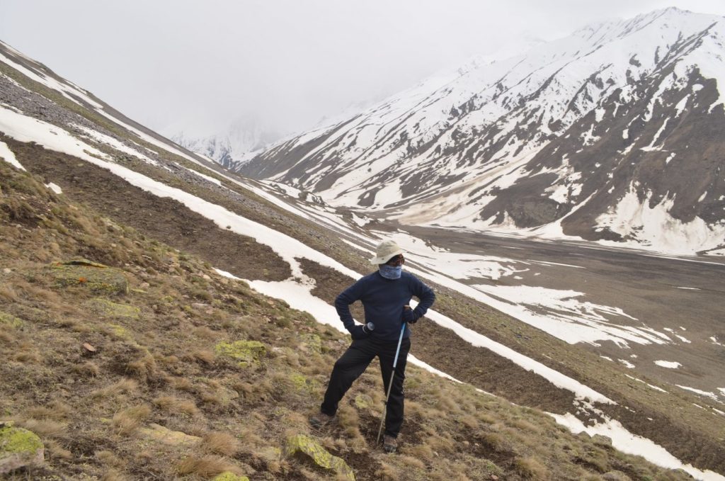 Baspa Glacier in the background. [Lamkhaga pass trek expedition 2015]