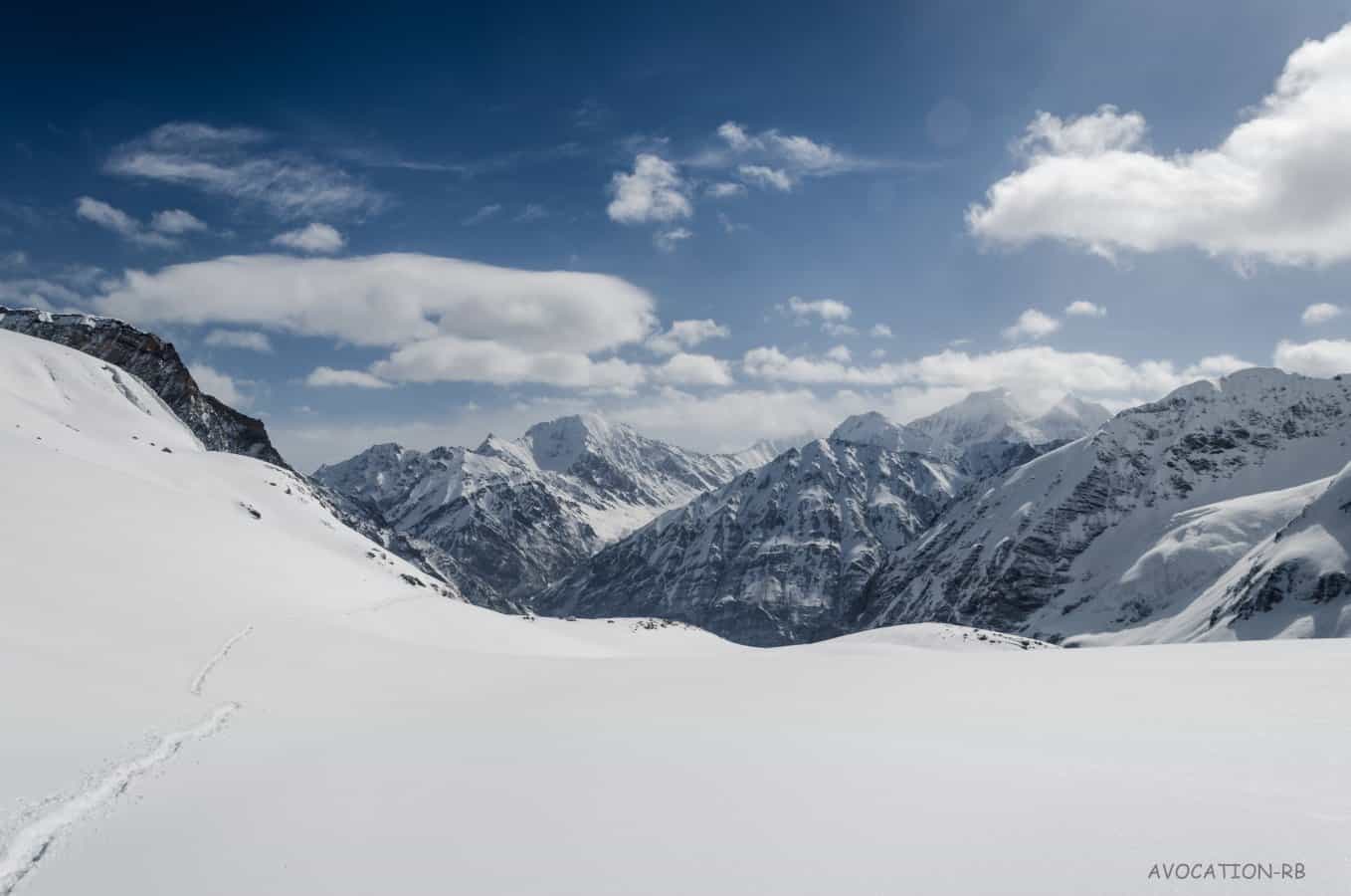 View of Kinnaur - Garhwal range [Lamkhaga pass trek 2015]