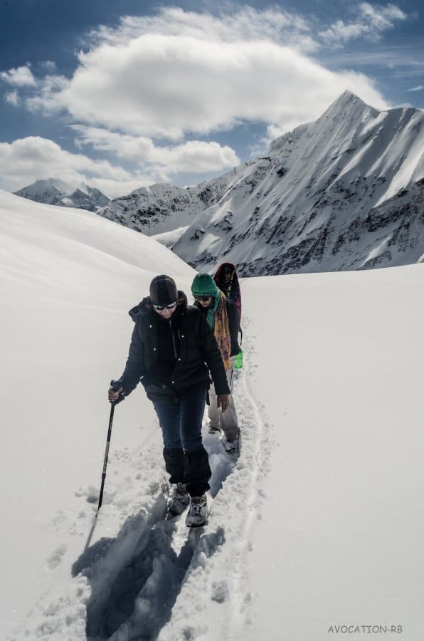 Walking towards the pass [Lamkhaga trek expedition 2015]