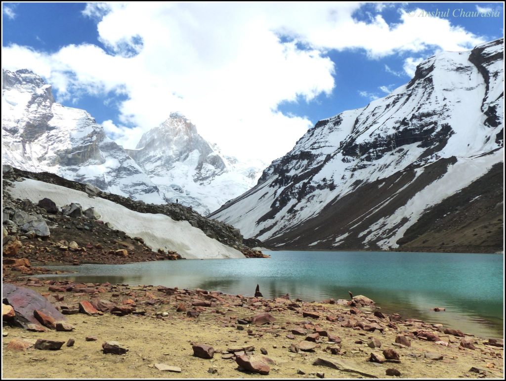 Kedartal lake [Thalaysagar peak visible in the background] - Auden's col trek