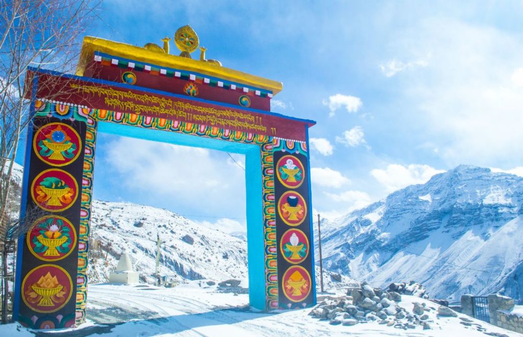 Dhankar monastery gate | Winter Spiti