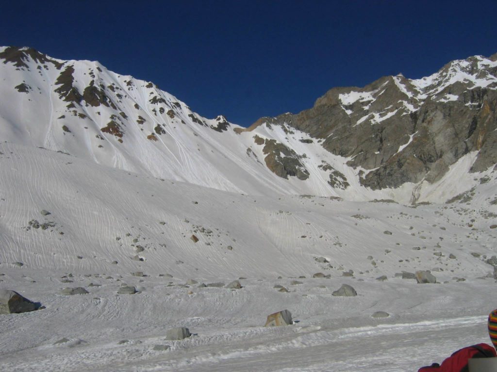 Imposing sight of Charang-La from the base camp | Kinnaur Kailash Parikrama trek blog