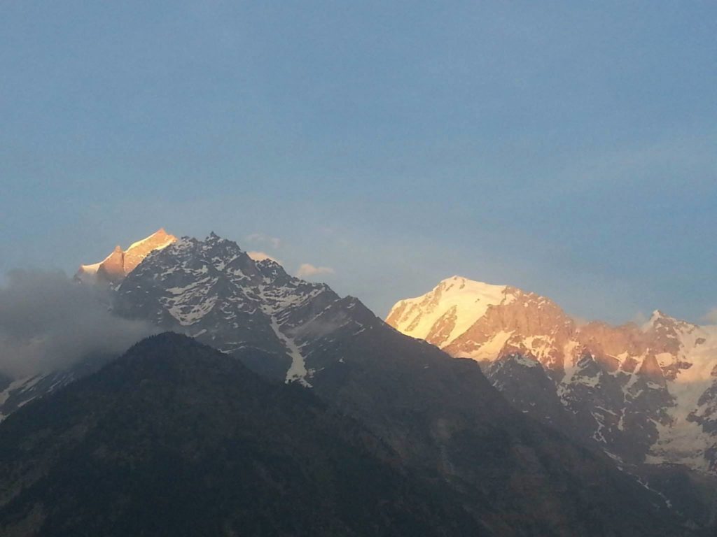 Kinnaur Kailash Range—Burning in the morning sun 