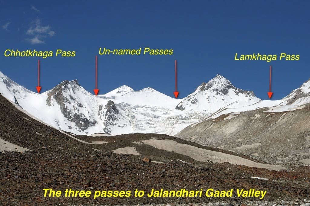 Passes on Kinnaur-Garhwal Himalayan range