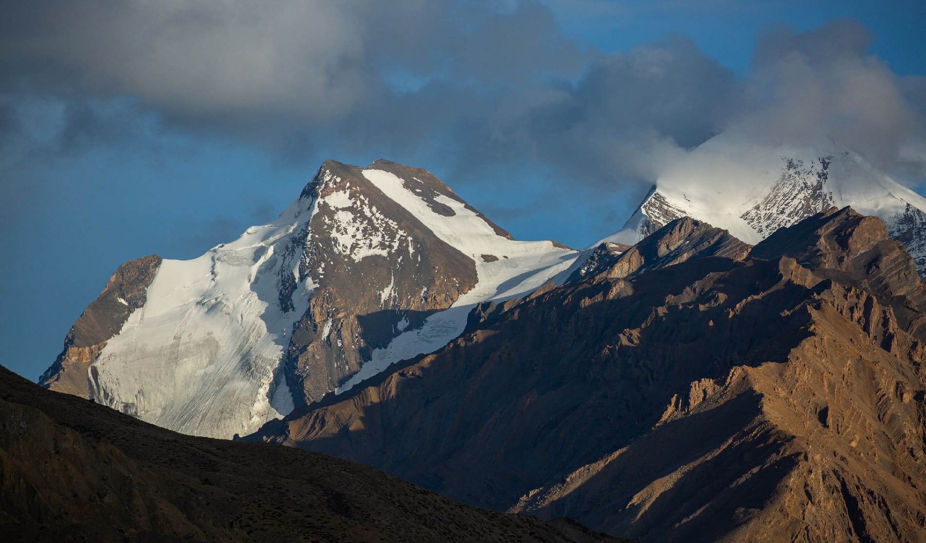 An unnamed snow-capped peak in Spiti valley
