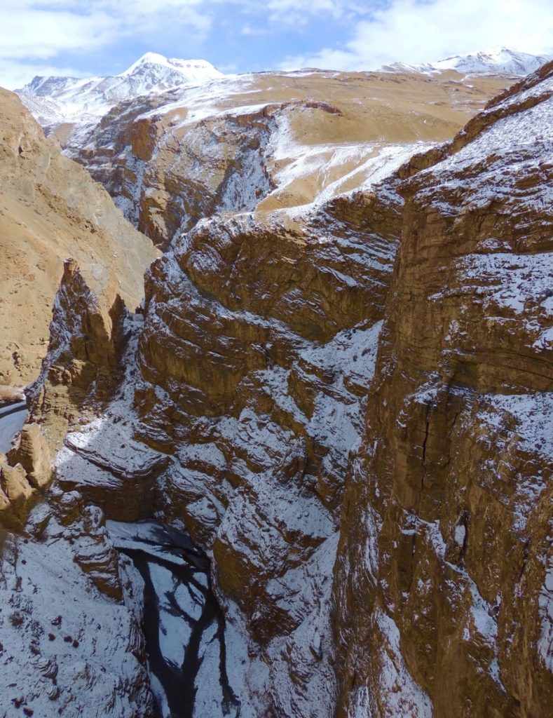 Deep canyons near Chicham village are famous as territory of Snow Leopards