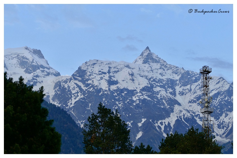 Kinnaur Kailash range as seen from Reckong Peo bus stand